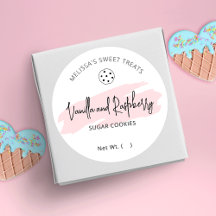 Koekeletiket Feminine Bakery Flavor Round Sticker