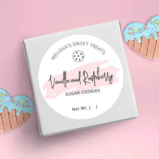 Koekeletiket Feminine Bakery Flavor Round Sticker