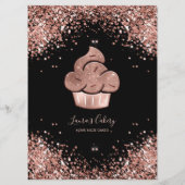 Koeken gebakken bakkerij Chef Glitter Drift Roos G Menu (Achterkant)