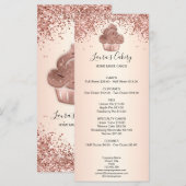 Koeken gebakken bakkerij Chef Glitter Drift Roos G Menu (Voorkant / Achterkant)