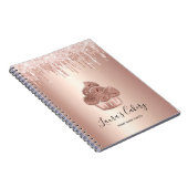 Koeken gebakken bakkerij Chef Glitter Drift Roos G Notitieboek (Rechterzijde)