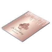 Koeken gebakken bakkerij Chef Glitter Drift Roos G Notitieboek (Linkerzijde)