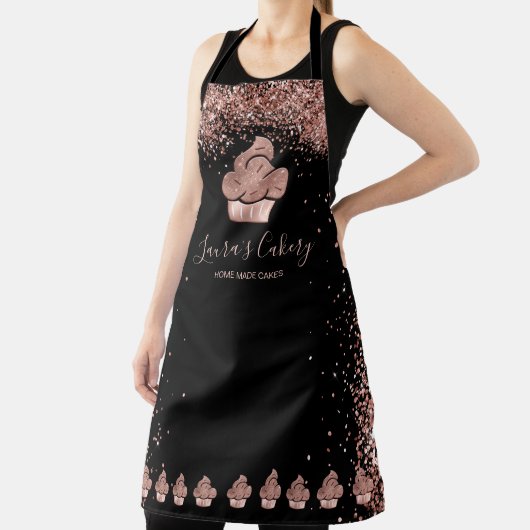 Koeken gebakken bakkerij Chef Glitter Drift Roos G Schort (Insitu)