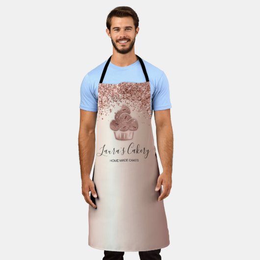 Koeken gebakken bakkerij Chef Glitter Drift Roos G Schort (Gedragen)