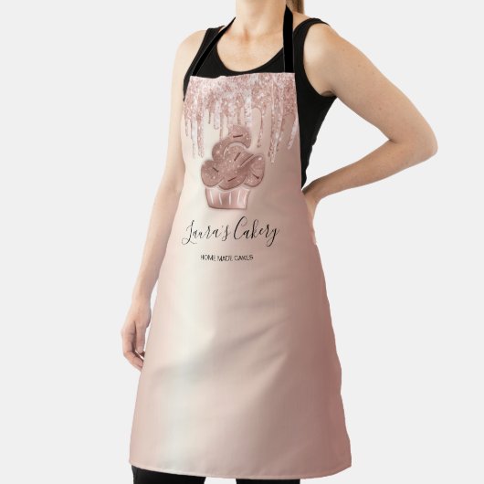 Koeken gebakken bakkerij Chef Glitter Drift Roos G Schort (Insitu)