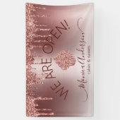 Koeken gebakken bakkerij Chef Glitter Drift Roos G Spandoek (Verticaal)