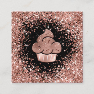 Koeken gebakken bakkerij Chef Glitter Drift Roos G Vierkante Visitekaartje