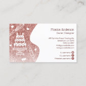 Koeken gebakken bakkerij Chef Glitter Drift Roos G Visitekaartje (Achterkant)