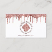 Koeken gebakken bakkerij Chef Glitter Drift Roos G Visitekaartje (Voorkant)