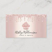 Koeken gebakken bakkerij Chef Glitter Drift Roos G Visitekaartje (Voorkant)