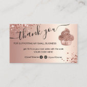 Koeken gebakken bakkerij Chef Glitter Drift Roos G Visitekaartje (Voorkant)