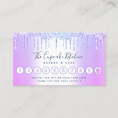Koeken gebakken bakkerij Kaas Paarse glitterschijv Klantenkaartje (Voorkant)