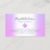 Koeken gebakken bakkerij Kaas Paarse glitterschijv Visitekaartje (Achterkant)