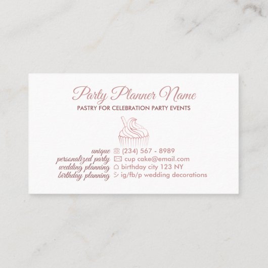 Koeken gebakken bakkerijkoek, gehakt crème visitekaartje (Achterkant)