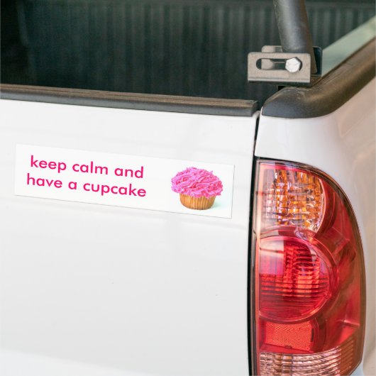 Koeken, kalm houden en een cupcake hebben bumpersticker (Op Truck)