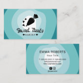 Koeken van gebak Bakkerijkafbijtbakkerij Blauwgroe Visitekaartje (Voorkant / Achterkant)