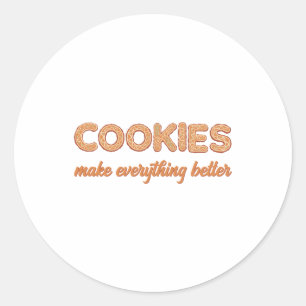Koekent alles beter ronde sticker