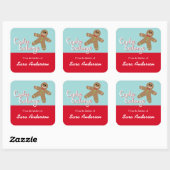 Koekenuitwisseling, ontbijtkoek, uit de keuken van vierkante sticker (Vel)