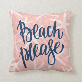 Koekje alsjeblieft koraalroze en marinekreeft kussen