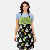 Koekje bakken Crew Winter Kerstmis Patroon Aangepa Schort (Gedragen)