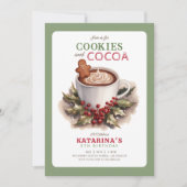 koekje en cacao Kerstmis verjaardagsfeest Kaart (Voorkant)