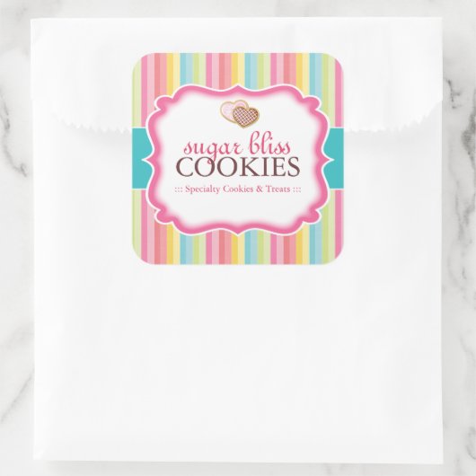 Koekje en dessert - Verpakking Stickers (Tas)