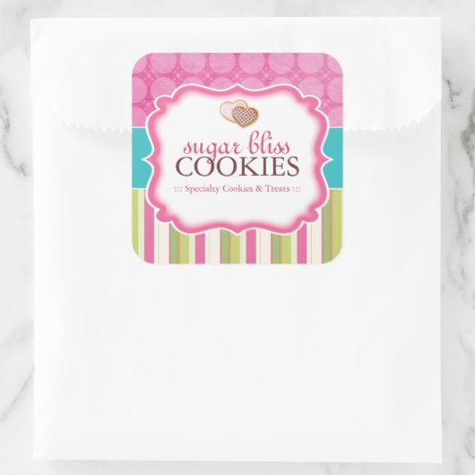 Koekje en dessert - Verpakking Stickers (Tas)