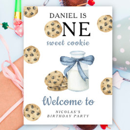 Koekje en melk 1e verjaardagsfeestje poster