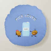 Koekje en melk rond kussen (Voorkant)