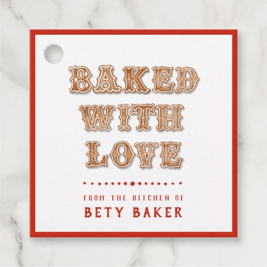 koekje | Gebakken met liefde Uit de keuken van Bedankjes Labels (Voorkant)