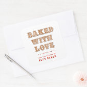 koekje | Gebakken met liefde Uit de keuken van Vierkante Sticker (Envelop)