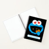 Koekje Lachend Gezicht met Hart-vormige Ogen Teken Notitieboek (Binnen)