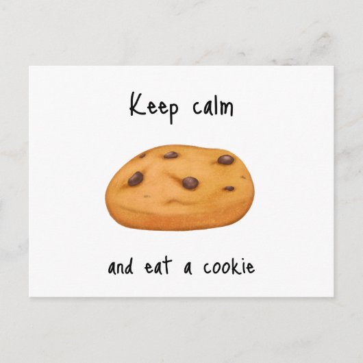 Koekje met chocolade-chips briefkaart (Voorkant)