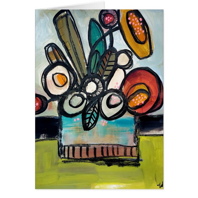 Koekje — met de hand geschilderde bloemkool (Voorkant)