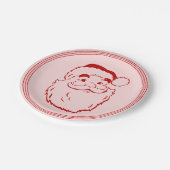 Koekje met hand getekend voor de kerstman papieren bordje (Gekanteld)