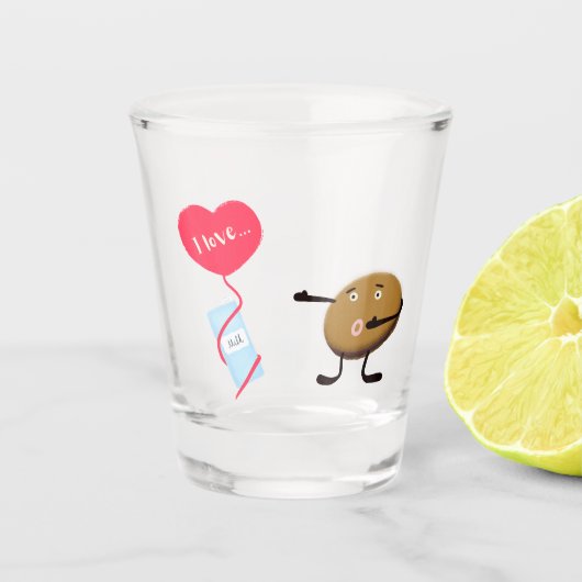 Koekje met melk shot glas (Voorkant)