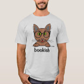 Koekje Studious Bespectacled Kat Funny T-shirt (Voorkant)
