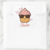 Koekje Vierkante Sticker (Tas)