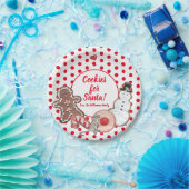 Koekje voor kerstmis Rood Dot Aangepast Papieren Bordje (Feest)