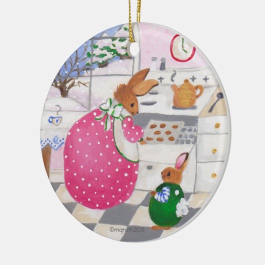 koekjes bakken keramisch ornament (Links)