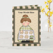 Koekjes bakken Oma Wenskaart Kaart (Gele Bloem)