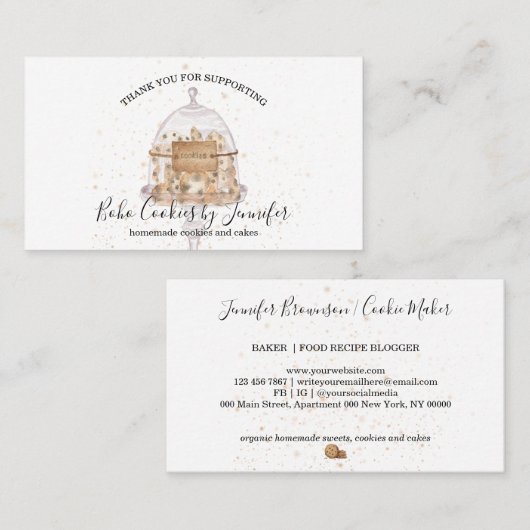 Koekjes Bakkerij Visitekaartje (Voorkant / Achterkant)