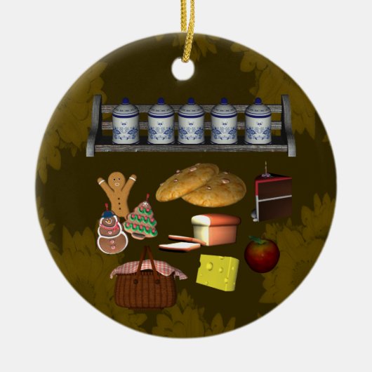 Koekjes behandelen keukenornament keramisch ornament (Voorkant)