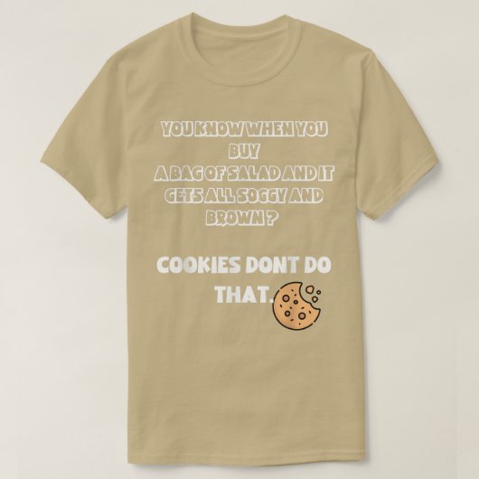 Koekjes beter dan salade t-shirt (Design voorkant)
