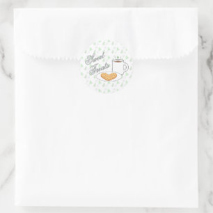 Koekjes & Cacao Baby Shower Ronde Sticker