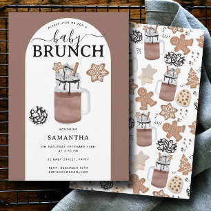 Koekjes & Cacao Heet Chocolade Baby Shower Brunch Kaart