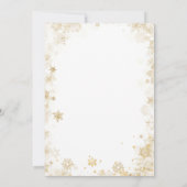 Koekjes & Cacao Winter Goud Kerst Baby shower Kaart (Achterkant)