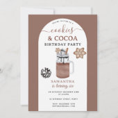 Koekjes & Cacaocoladekinderen Winterverjaardag Kaart (Voorkant)