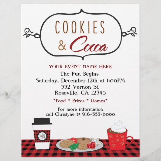 KOEKJES & COCOLA Kerstfeest Partyevenement Flyer (Voorkant)