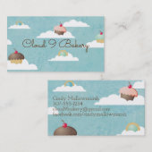 Koekjes cupcakes hemelwolken bakkerij visitekaartje (Voorkant / Achterkant)